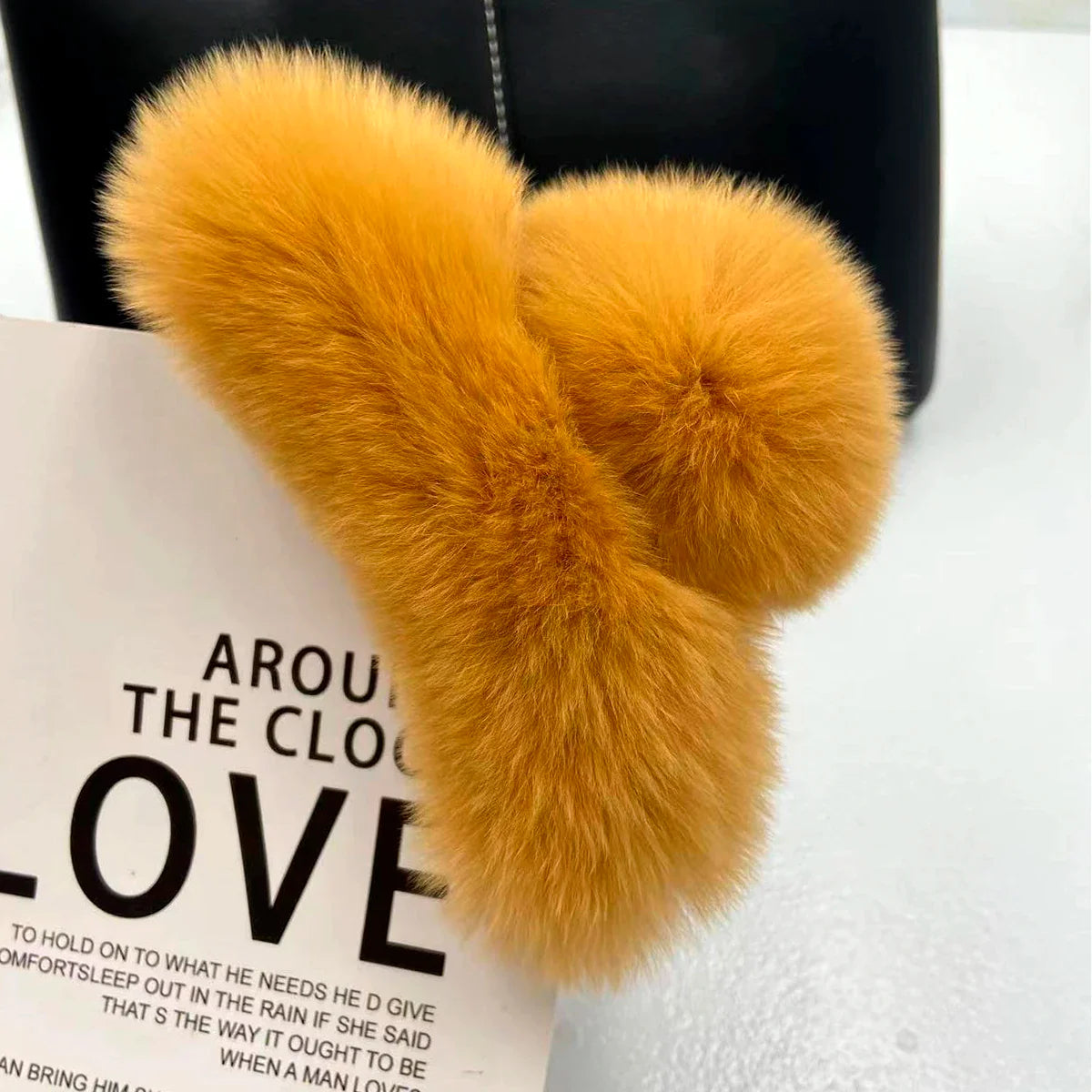 Elegant Winter Fuzzy Hair Claw