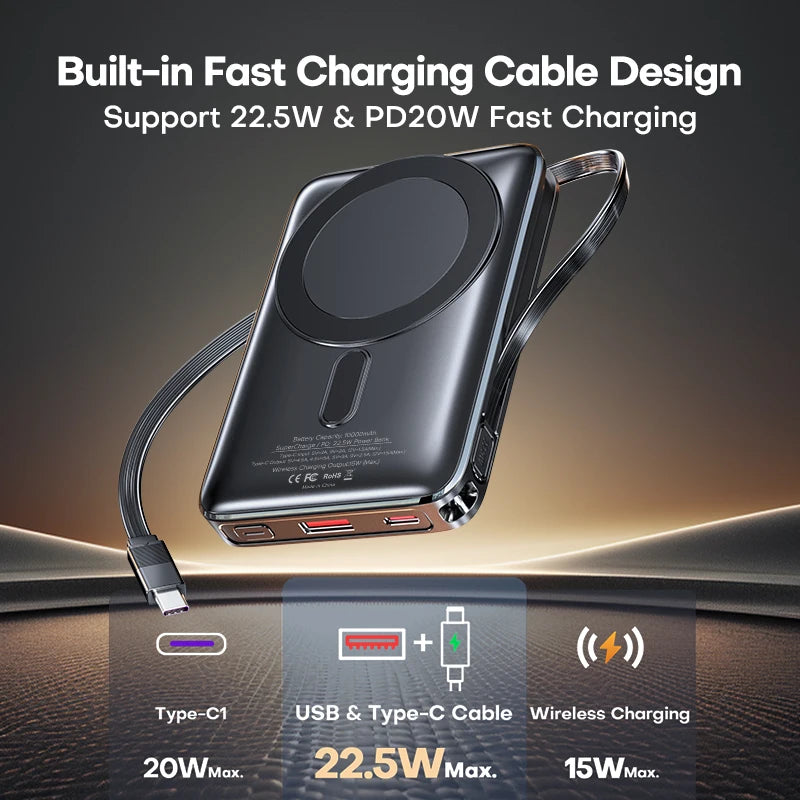 🔋 TUODES Magnetic Power Bank