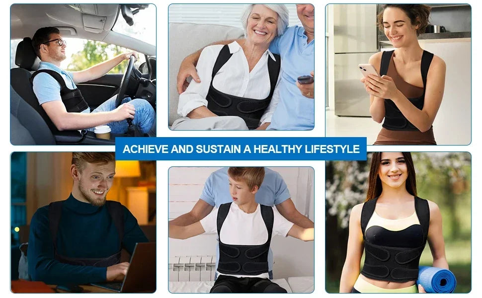 FUBEICHLY Adjustable Back Posture Corrector Brace