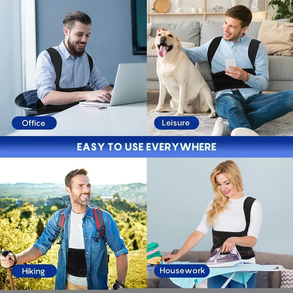 FUBEICHLY Adjustable Back Posture Corrector Brace
