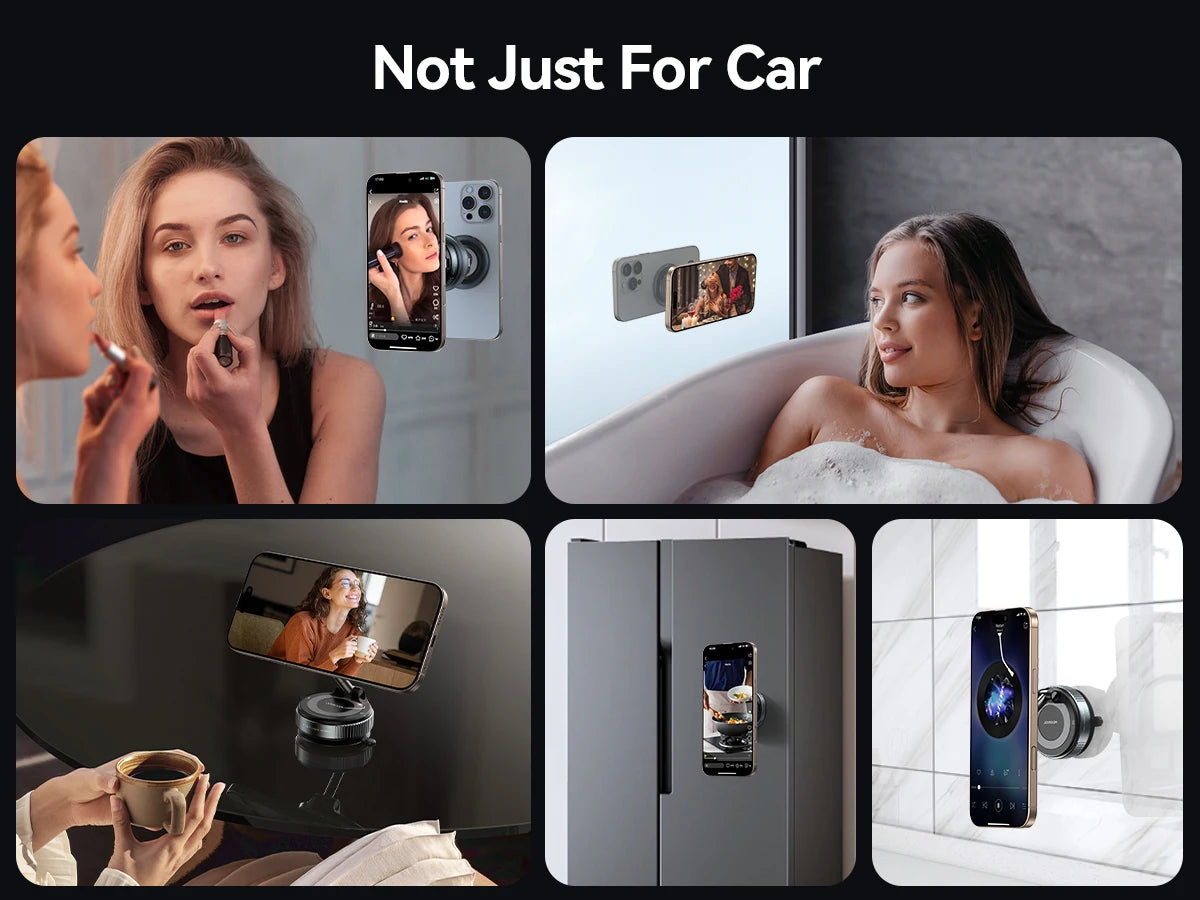 Magnetic Suction Cup Phone Mount with 360° Metal Arm