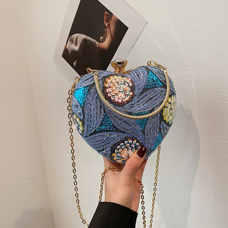 Heart Shape Party Clutch