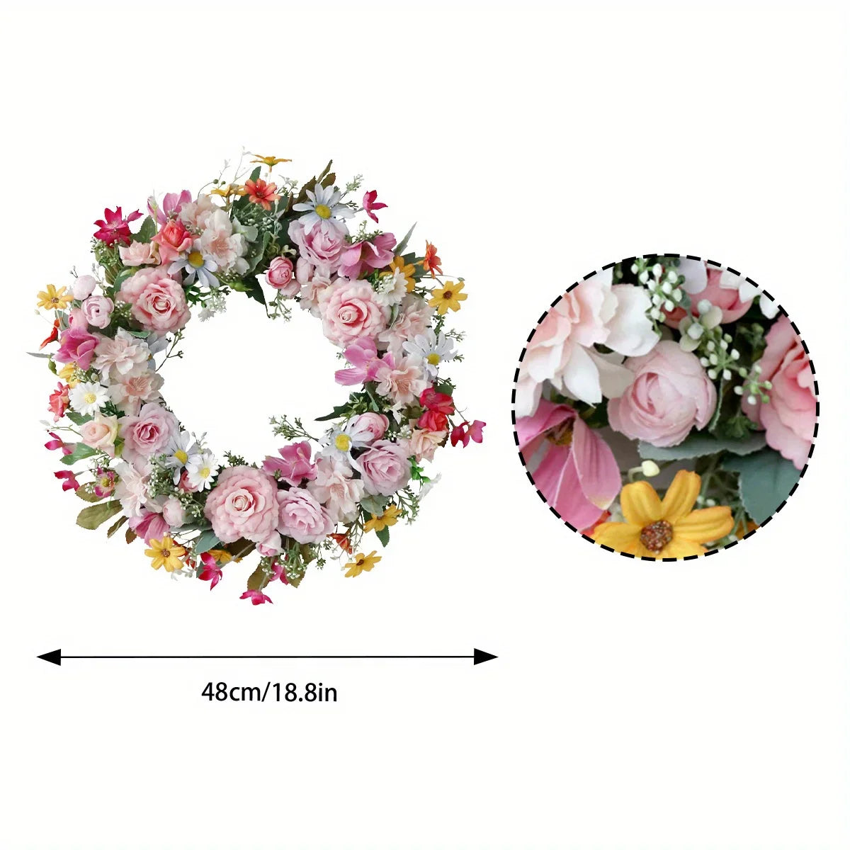 Spring Summer Flower Wreath