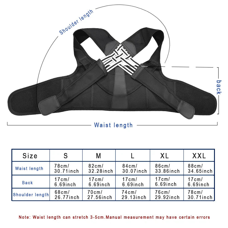 Adjustable Back Brace Posture Corrector for Men and Women
