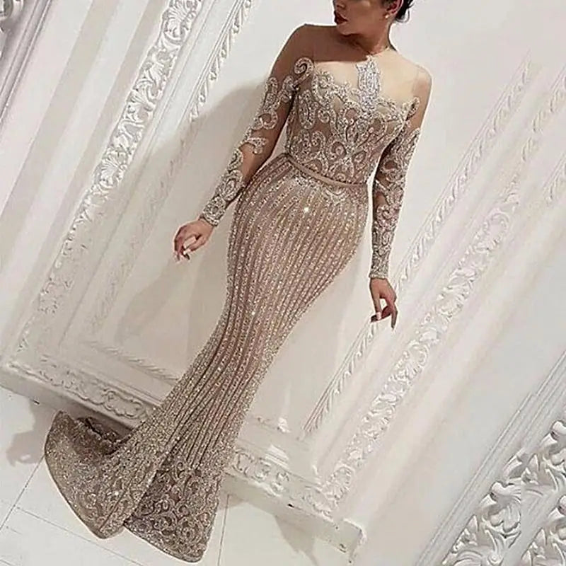 Long Glitter Party Dress