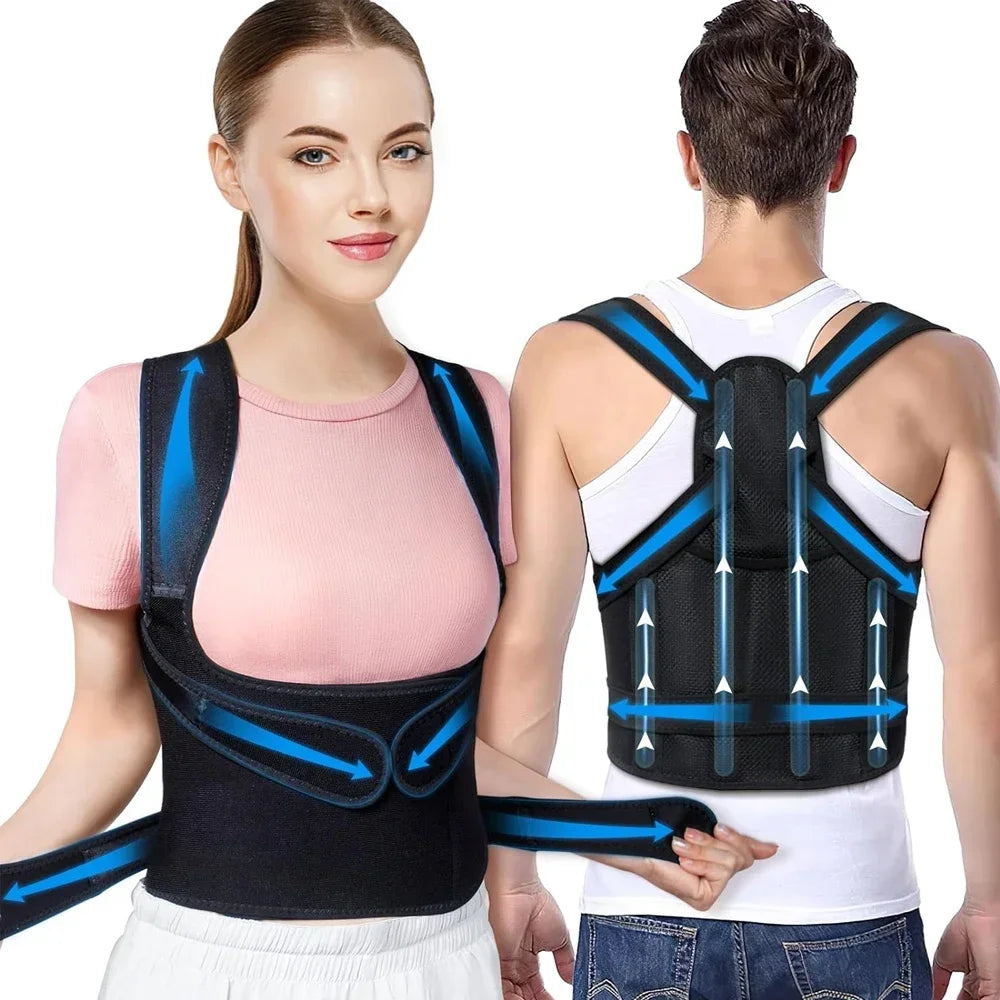 FUBEICHLY Adjustable Back Posture Corrector Brace