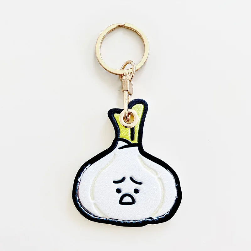 Fruit Shape Leather AirTag Keychain