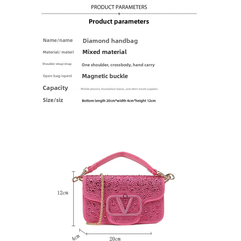 Fashion Diamond Inlay Bag