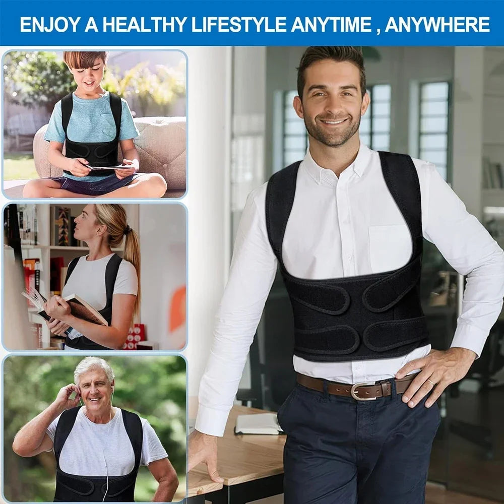 FUBEICHLY Adjustable Back Posture Corrector Brace