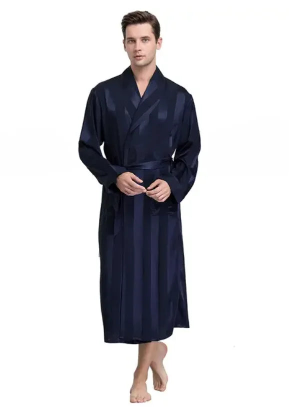 Men's Silk Satin Bathrobe