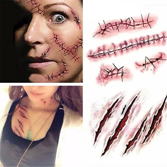 Halloween Zombie Acars Tattoos Sticker