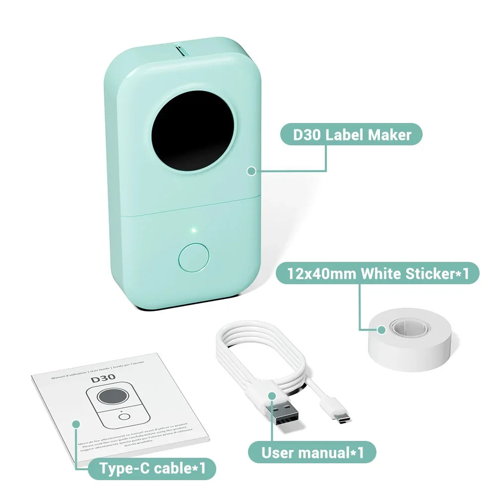 D30 🏷️ Portable Label Printer