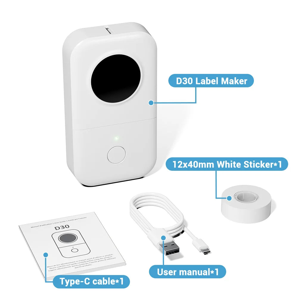 D30 🏷️ Portable Label Printer