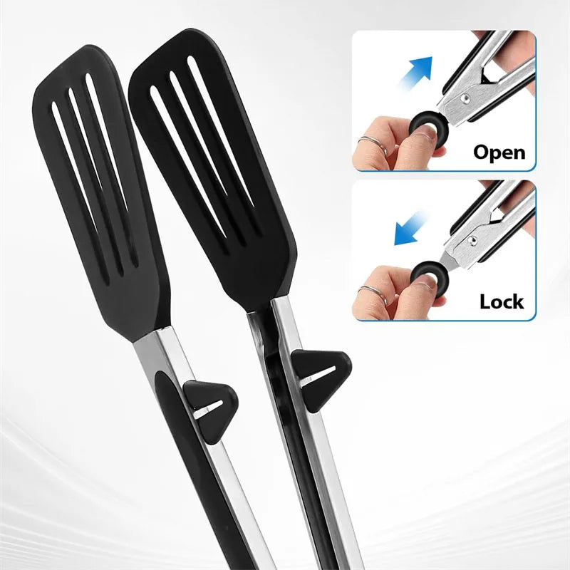 Silicone Kitchen Tongs Set