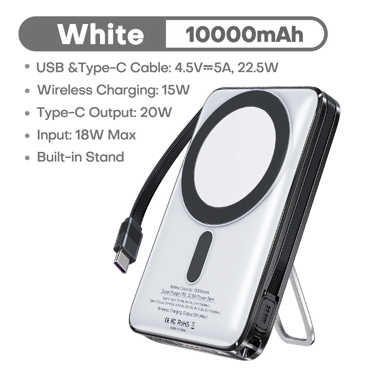 🔋 TUODES Magnetic Power Bank