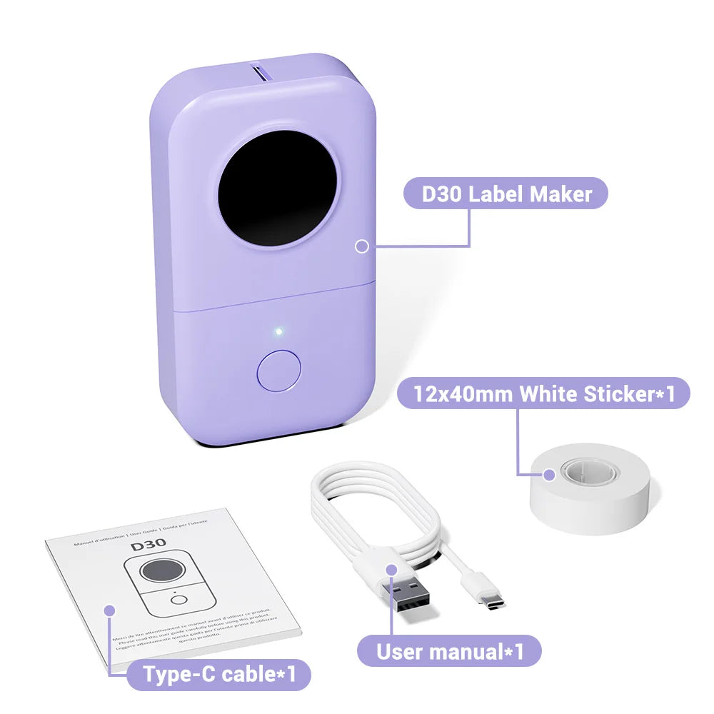 D30 🏷️ Portable Label Printer