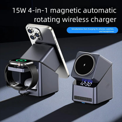 iPhone Rotating Wireless Charging Clock