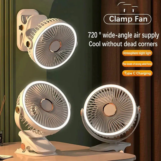 Camping Rechargeable Clip Fan