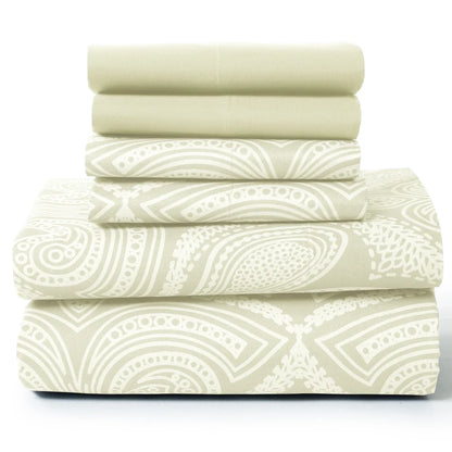 Lux Decor 6-Piece Paisley Sheet Set