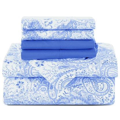Lux Decor 6-Piece Paisley Sheet Set