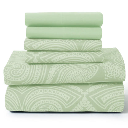 Lux Decor 6-Piece Paisley Sheet Set