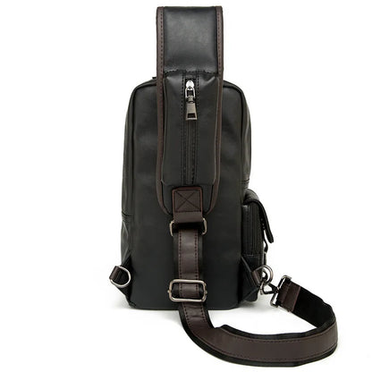 Men’s Leather Crossbody Chest Bag
