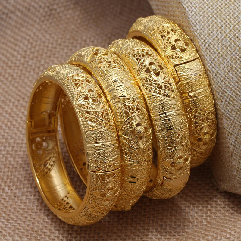 Gold Plated Bridal Bangle Bracelet