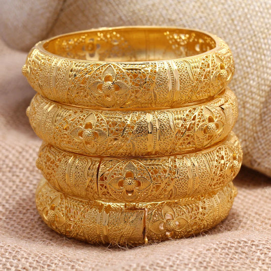 Gold Plated Bridal Bangle Bracelet