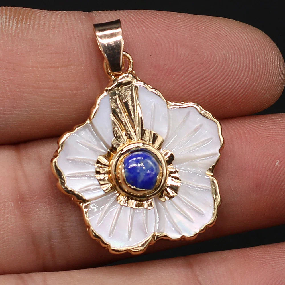 Natural Shell Flower Pendant