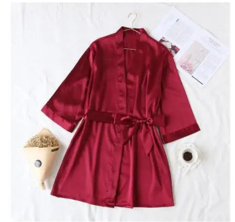 Women’s Satin Nightgown Robe