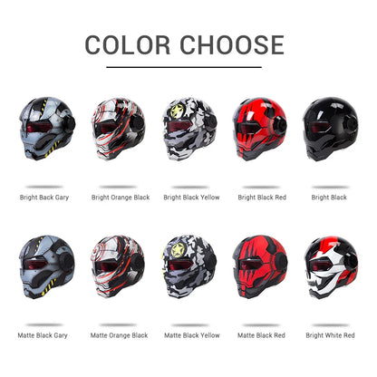 HEROBIKER Vintage Full Face Motorcycle Helmet