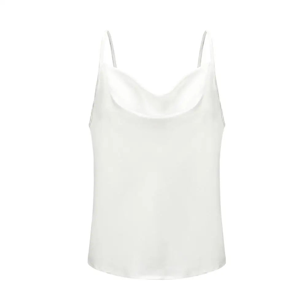 White Satin Camisole Top