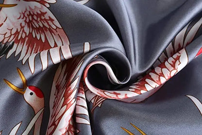 Silk Short Satin Bathrobe