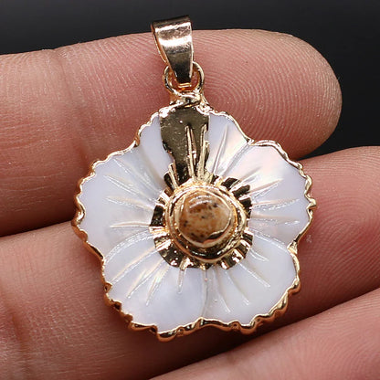 Natural Shell Flower Pendant