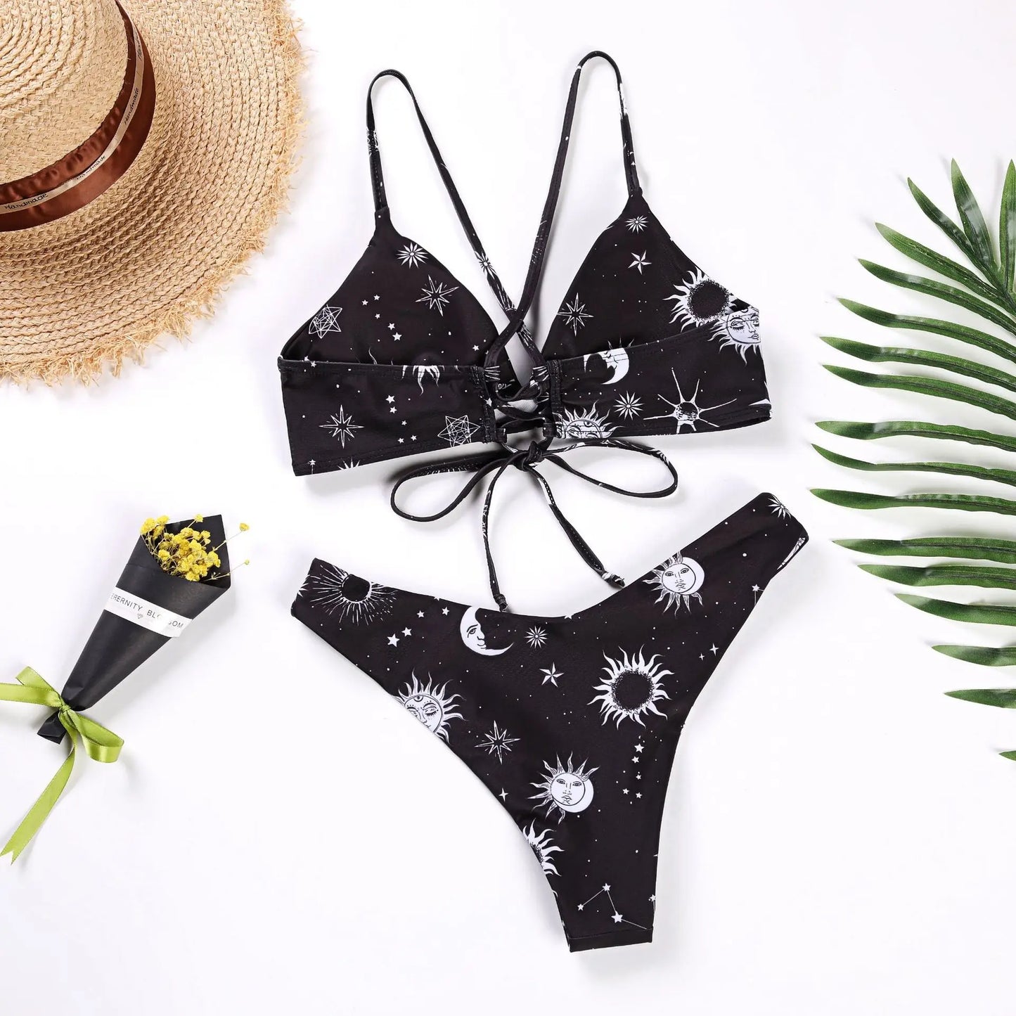 Sunflower Printed Bikini Set