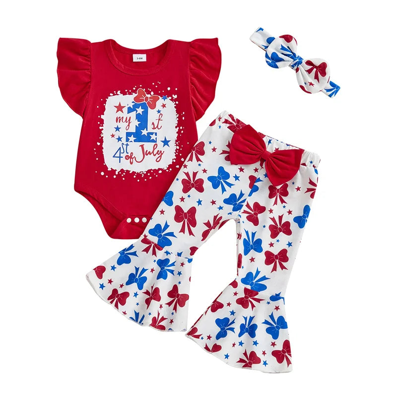 Baby Girl 4th of July Romper
