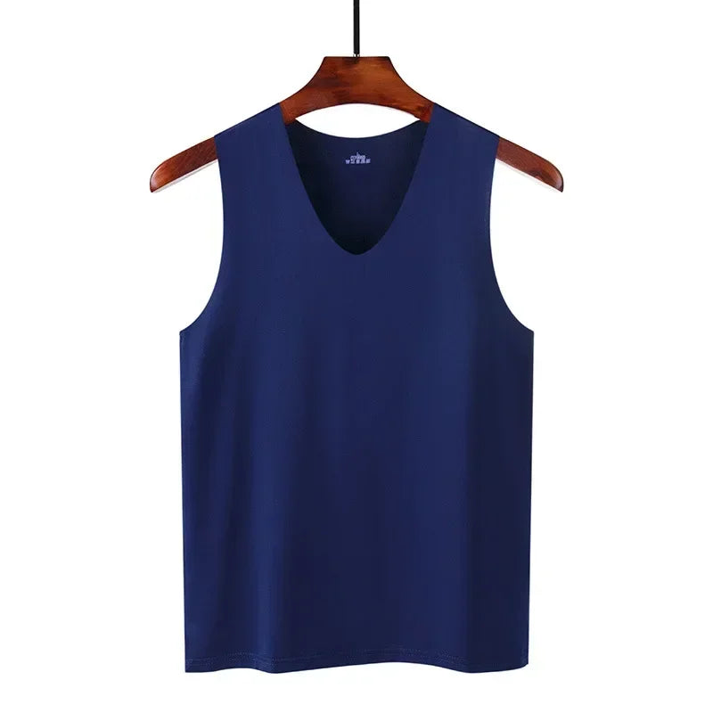 Men V-Neck Seamless Tank