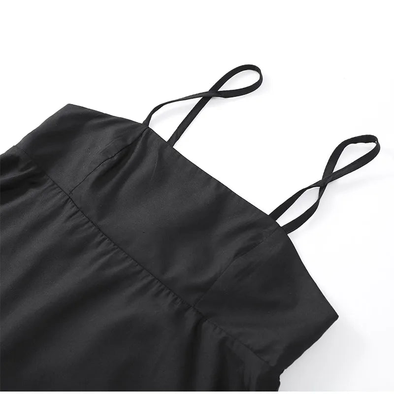 Black Backless Long Dress