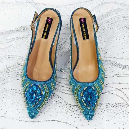 Italian Butter-fly Design Sandals with Bag