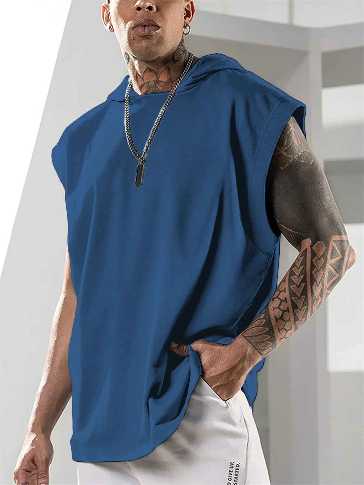 Men Lightweight Hooded Tank