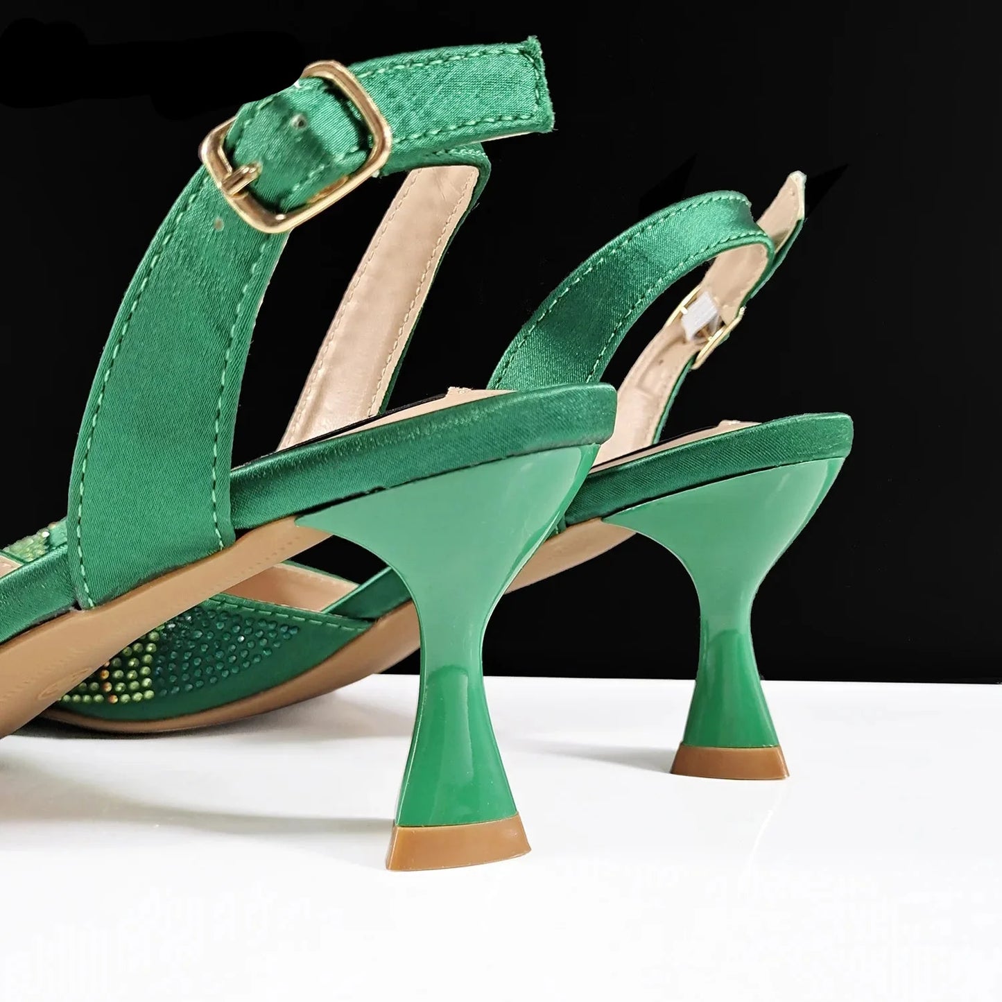 Festive Elegance: Dazzling Crystal Heels