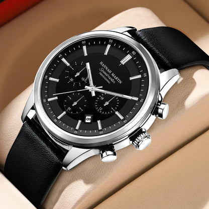 Sporty Quartz Leather Watch