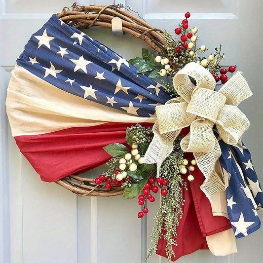 American Flag Themed Wreath