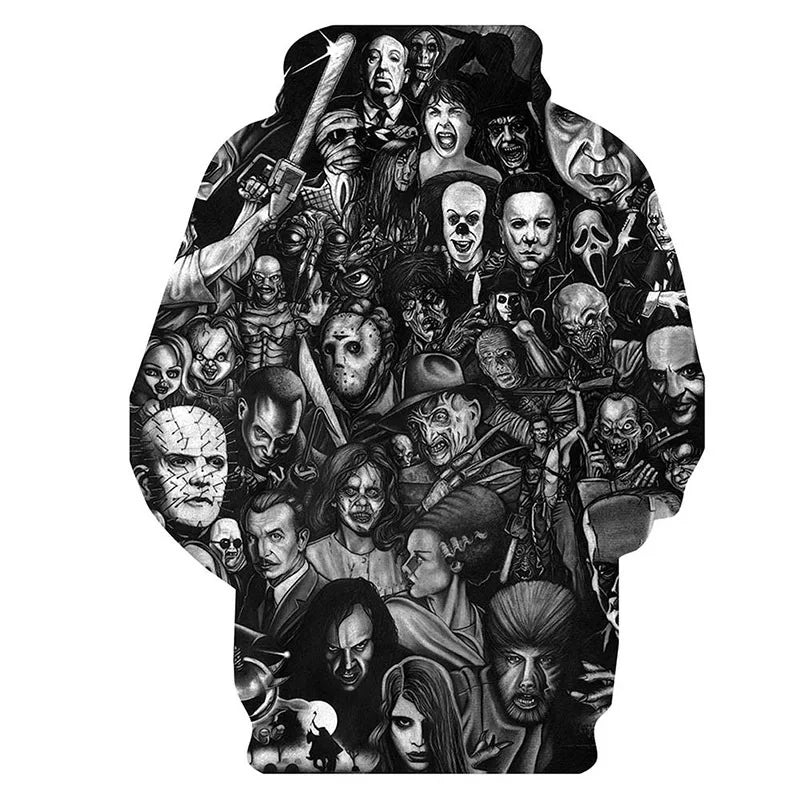 3D Printed Horror Hoodies