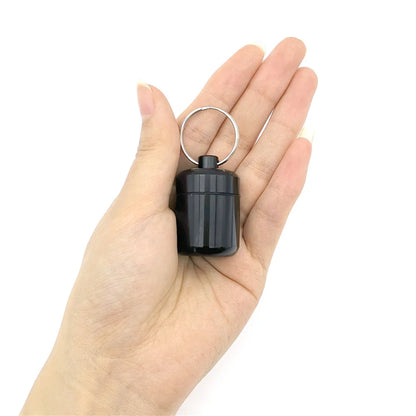 Mini Aluminum Pill Case with Keychain
