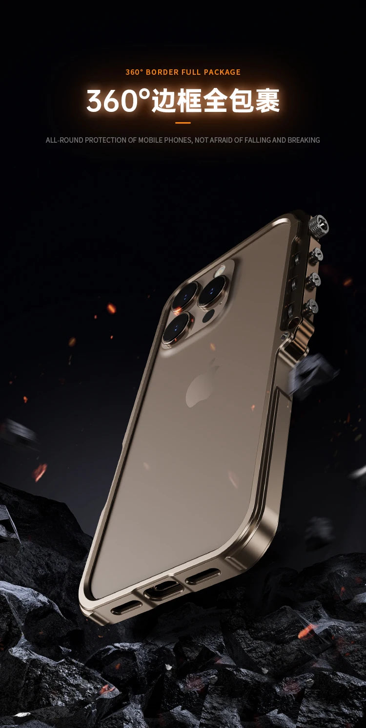 Luxury Aluminum Metal Bumper Frame for iPhone 15 & 16 Series