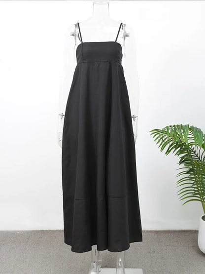 Black Backless Long Dress