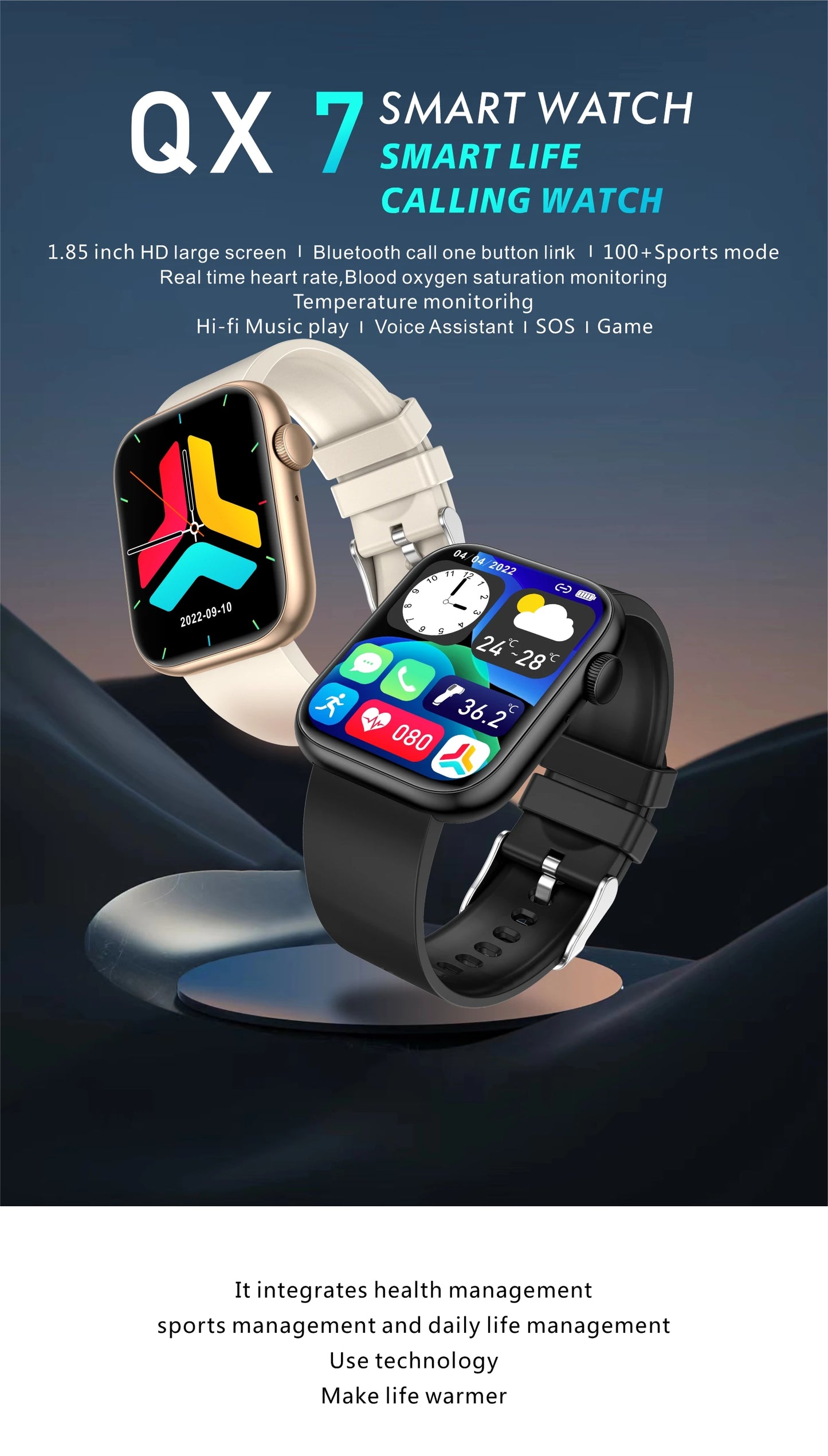 LIGE 2025 Smartwatch – Wireless Charging, Bluetooth Call, Fitness Tracker