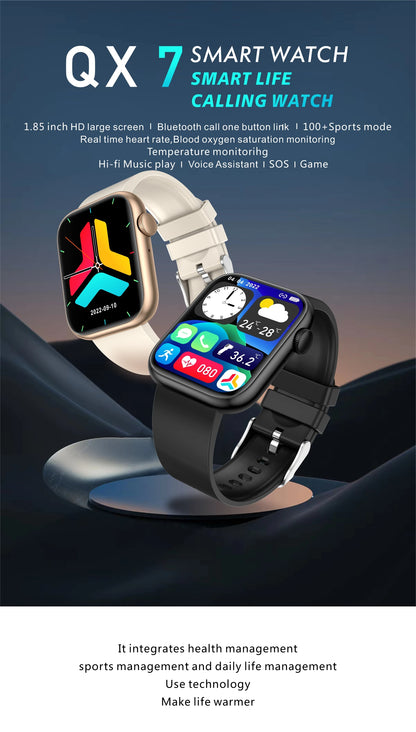 LIGE 2025 Smartwatch – Wireless Charging, Bluetooth Call, Fitness Tracker