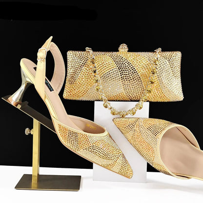 Festive Elegance: Dazzling Crystal Heels